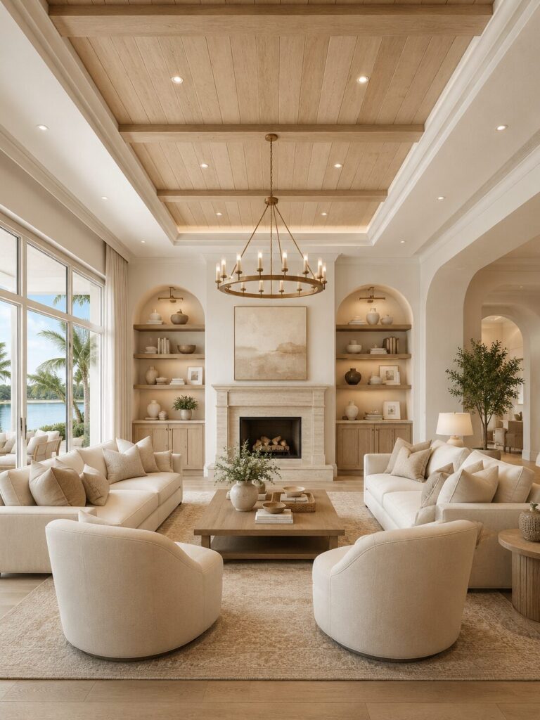 Custom Ceiling Design Planned Around Your Room Custom ceiling design planning with room photos, architectural drawings, measurements, and a digital ceiling concept for a Florida home.