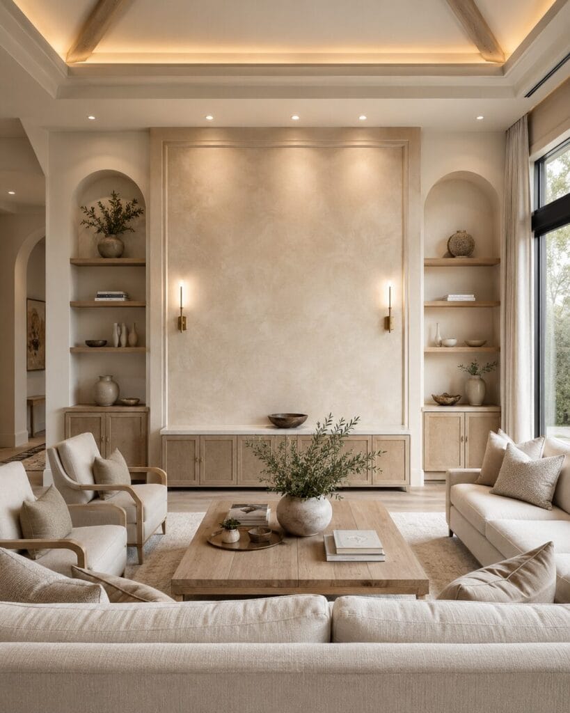 Custom accent wall in Florida designed around room proportions, wall dimensions, ceiling height, furniture placement, and surrounding architecture.