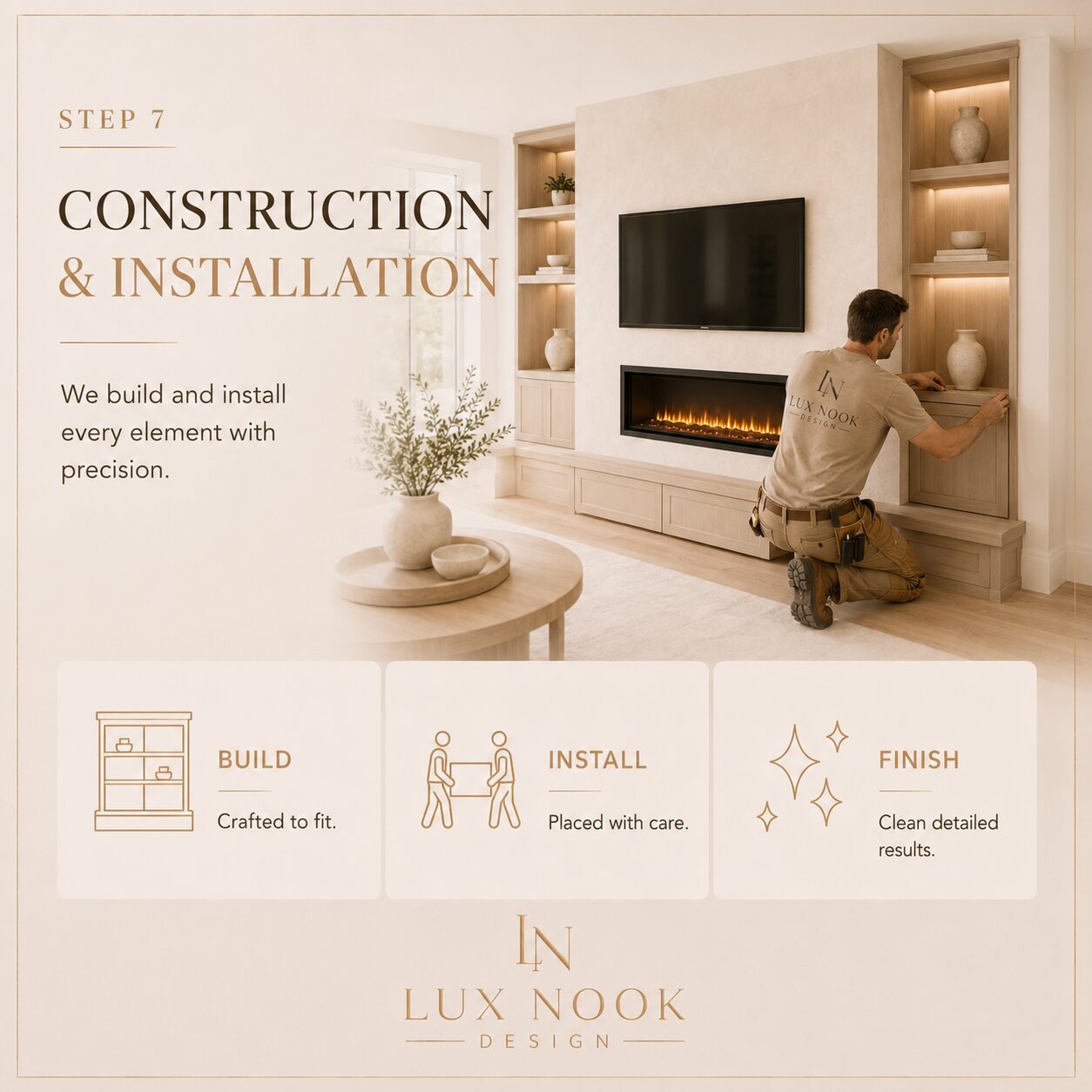 Professional installation of a custom media wall in Florida
