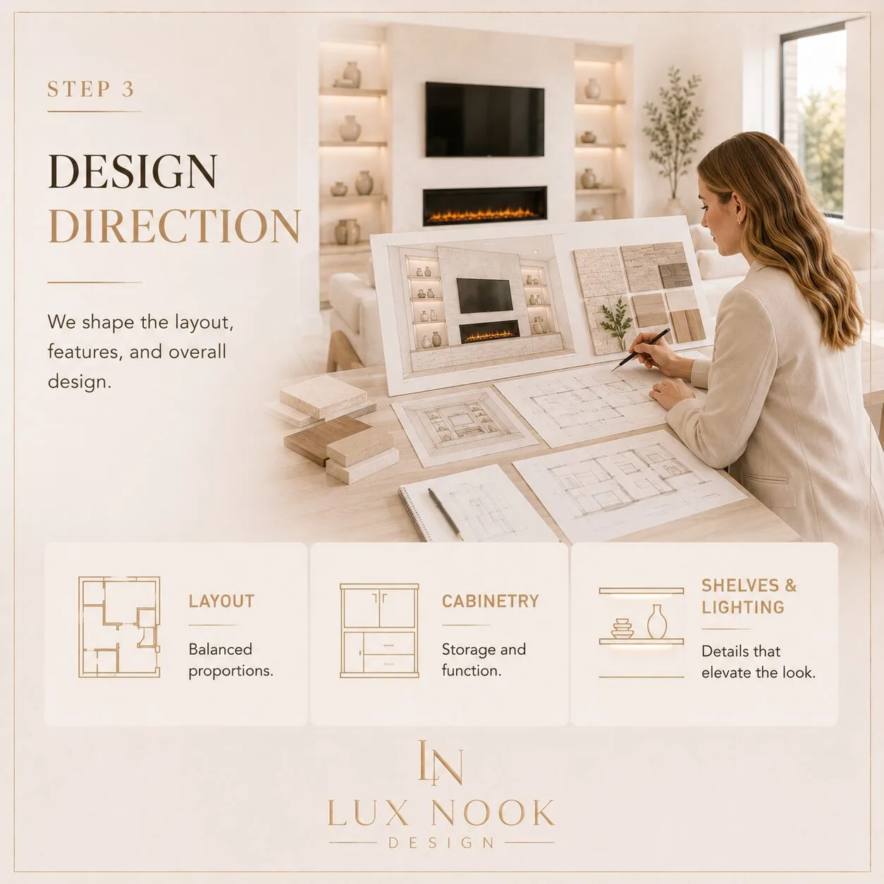 Custom Media Wall Design Direction Planning the layout of a custom media wall