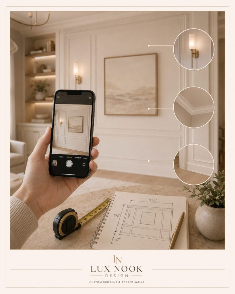 Send Photos and Dimensions | Lux Nook Design Send photos and dimensions for a custom interior feature project in Florida